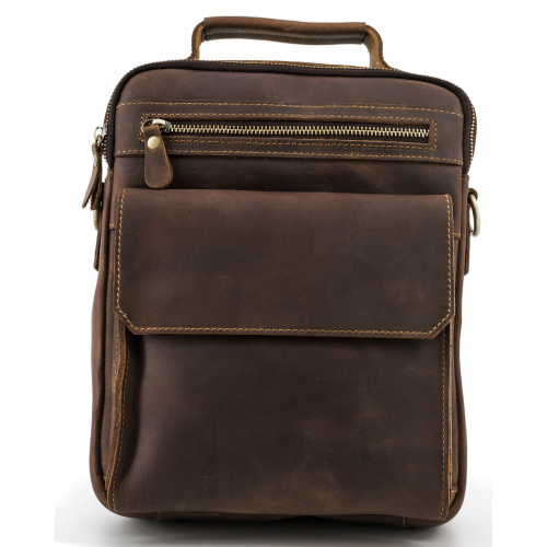 Men's leather shoulder-strap bag HML001
